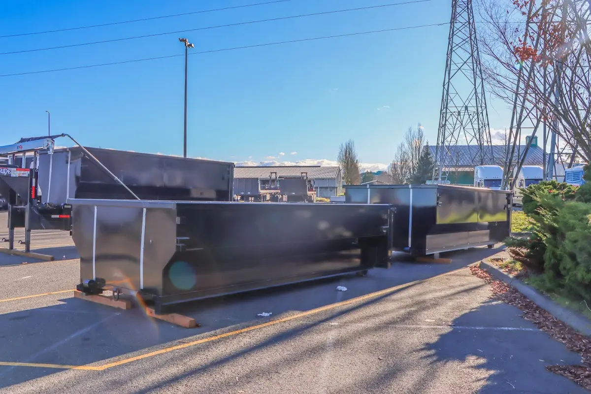 Roll-off dumpster ready for waste disposal at job site for Estate Cleanout Dumpster Rental in Nether Providence